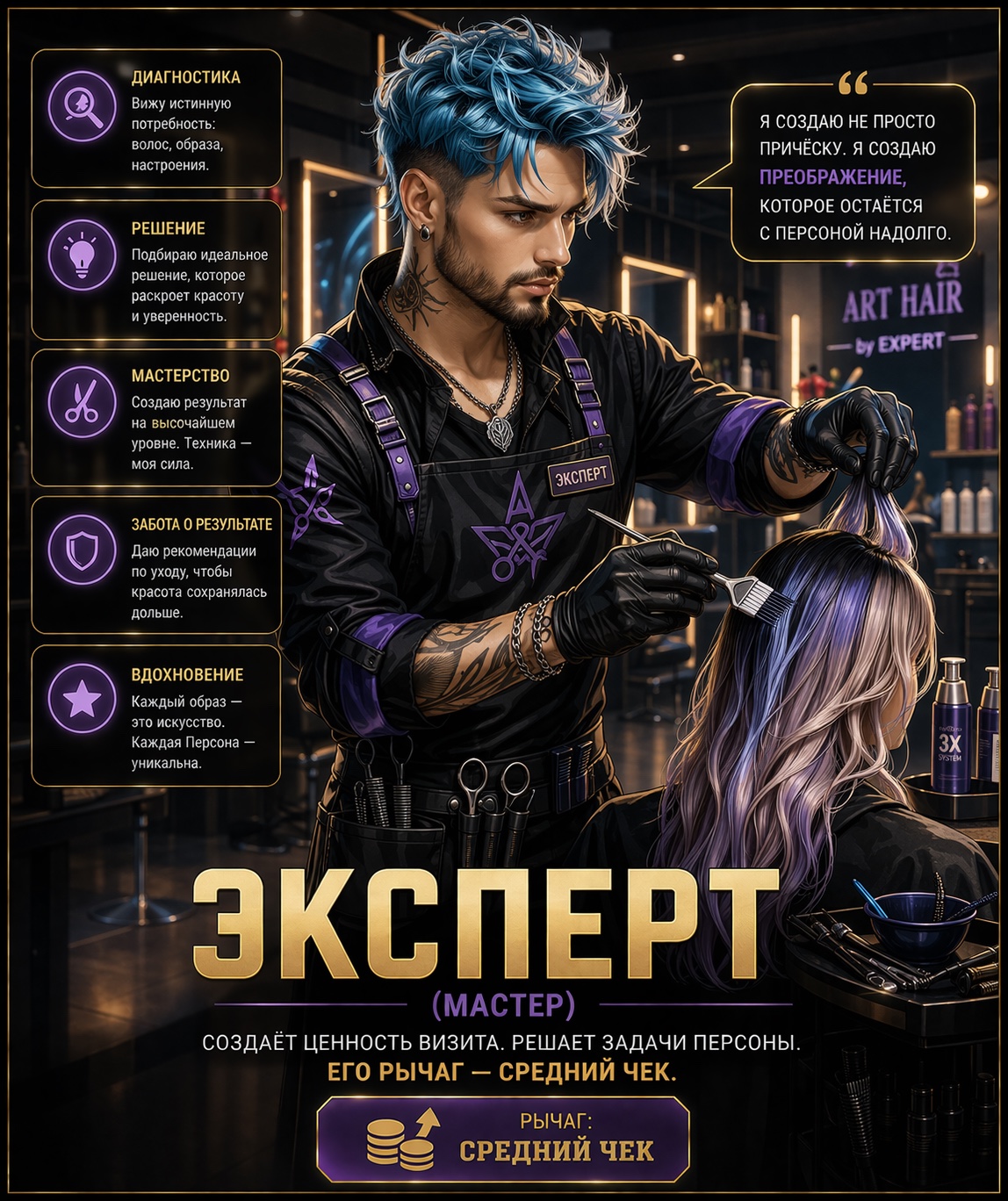 Эксперт — мастер, рычаг среднего чека